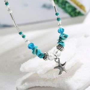2/$16~Beaded Starfish Ankle Bracelet
